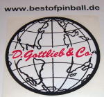 Gottlieb Coin Door Decal Globe